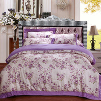 HKM-469075 Delicate Cotton Jacquard Bedding Set - 4 Pieces, Smooth & Breathable Design
