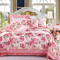 HKM-469075 Delicate Cotton Jacquard Bedding Set - 4 Pieces, Smooth & Breathable Design
