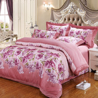 HKM-469075 Delicate Cotton Jacquard Bedding Set - 4 Pieces, Smooth & Breathable Design
