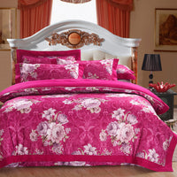 HKM-469075 Delicate Cotton Jacquard Bedding Set - 4 Pieces, Smooth & Breathable Design