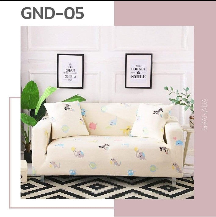 HKM-469139 Stretchable Sofa Cover with Pillowcases for Various Sizes: Fits 90-300 cm Sofas