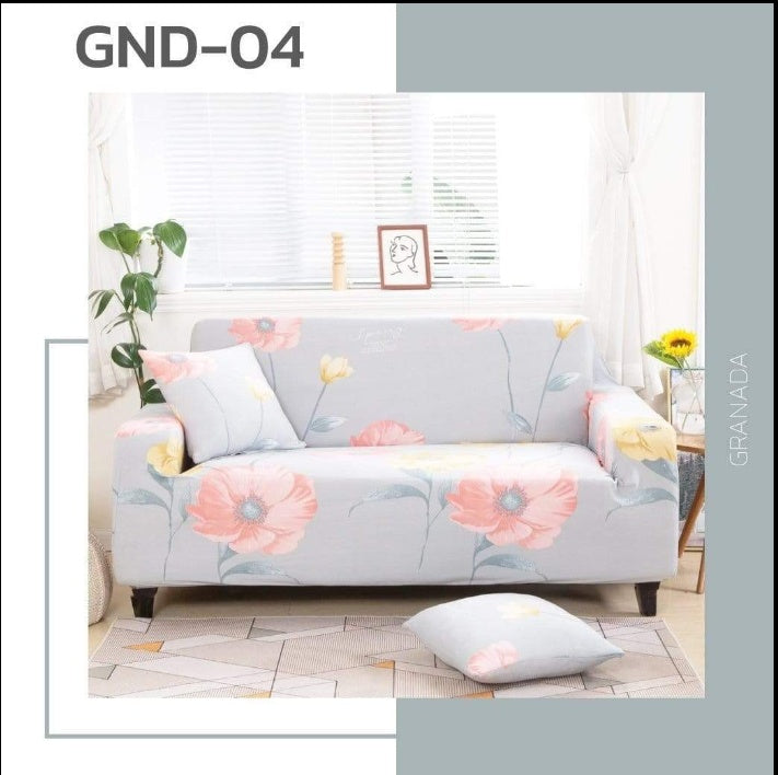 HKM-469139 Stretchable Sofa Cover with Pillowcases for Various Sizes: Fits 90-300 cm Sofas