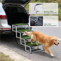 HKM-469267 Foldable Dog Ramp for Cars and Trucks, Portable Stair with Non-Slip Surface, Supports Up to 250 lbs