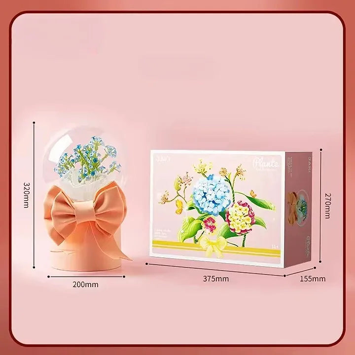 Creative Mini Particle Flower Building Block Set - 50 Pieces, Modern Design, Ideal for Ages 2 and Up