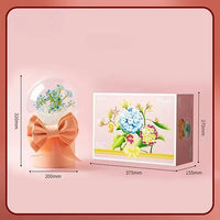 HKM-469395 Creative Mini Particle Flower Building Block Set - 50 Pieces, Modern Design, Ideal for Ages 2 and Up