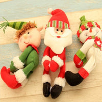 HKM-469523 Christmas Wine Bottle Decoration Set with Santa Claus Design in Red and Champagne Colors