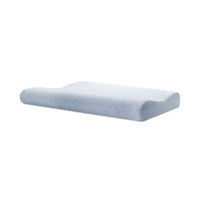 HKM-469587 Memory Foam Children's Low Pillow with Long-Staple Cotton Cover - Sky Blue Rectangular Design