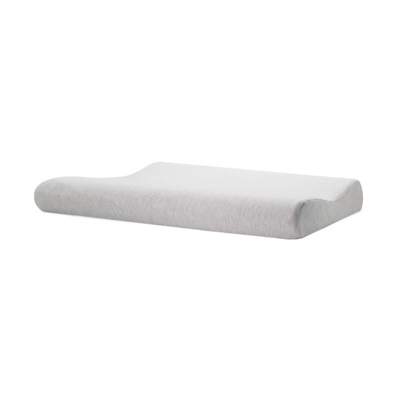 HKM-469587 Memory Foam Children's Low Pillow with Long-Staple Cotton Cover - Sky Blue Rectangular Design