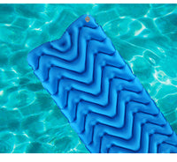 HKM-469587 Ultra-Light Portable Inflatable Sleeping Pad - Moisture-Proof Nylon Cushion for Camping (181 x 61 x 6.3 cm)