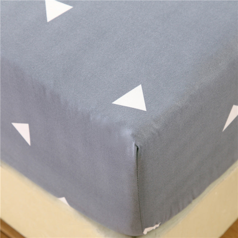 HKM-469715 Floral Pattern Mattress Protector in Polyester Cotton Blend, 200x230cm