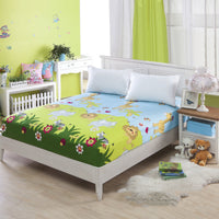 HKM-469715 Floral Pattern Mattress Protector in Polyester Cotton Blend, 200x230cm