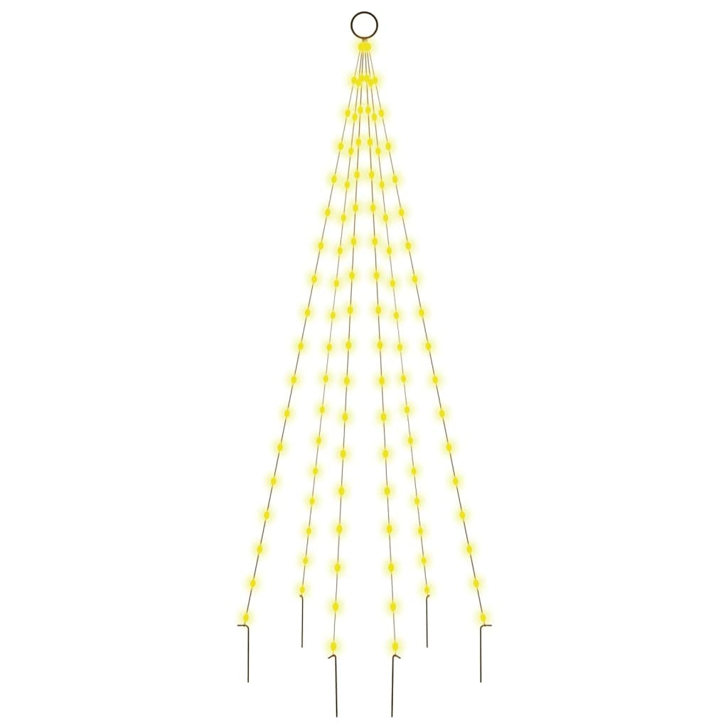 HKM-469715 Warm White LED Christmas Tree for Flagpole 180 cm with 108 Energy-Efficient Lights