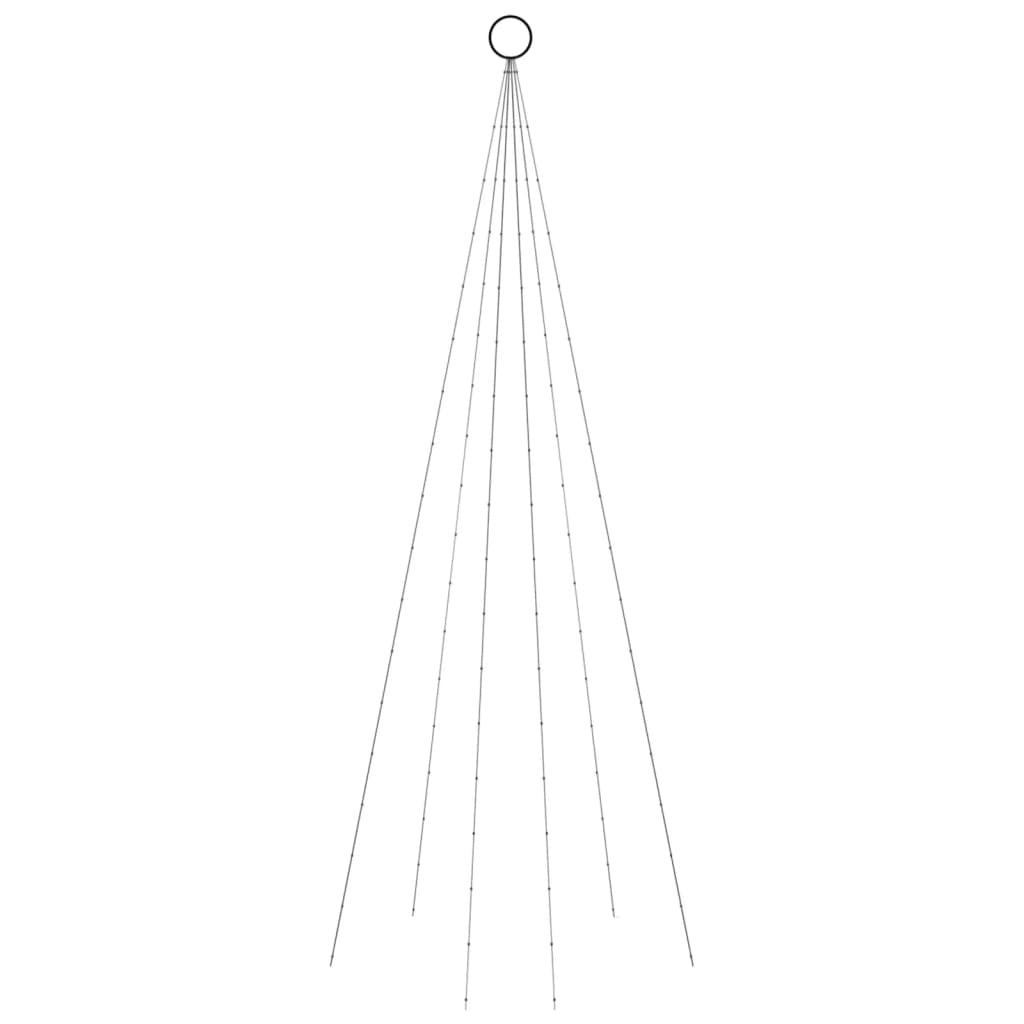 HKM-469715 Warm White LED Christmas Tree for Flagpole 180 cm with 108 Energy-Efficient Lights