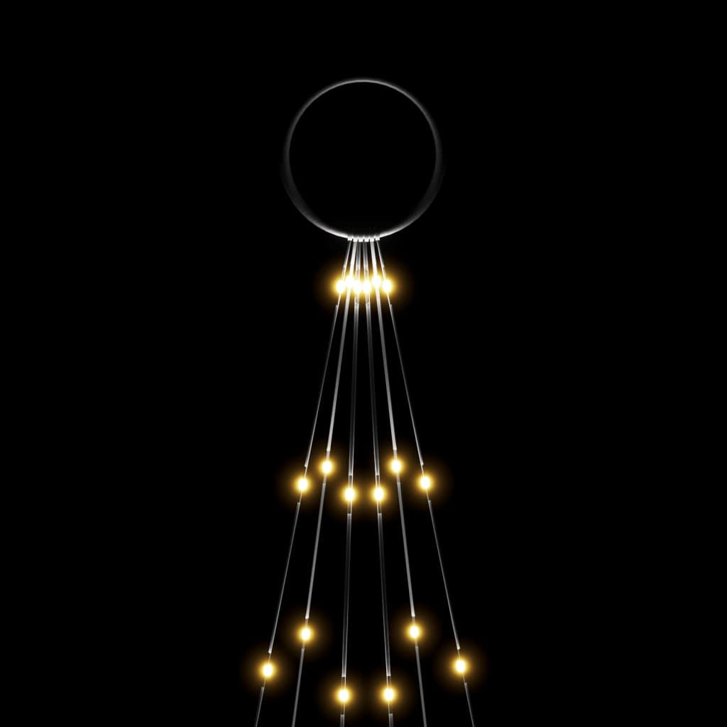 HKM-469715 Warm White LED Christmas Tree for Flagpole 180 cm with 108 Energy-Efficient Lights