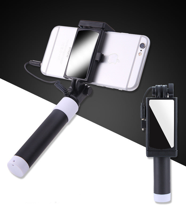 HKM-469971 Colorful Mini Wire-Controlled Selfie Stick for Apple and Android Phones