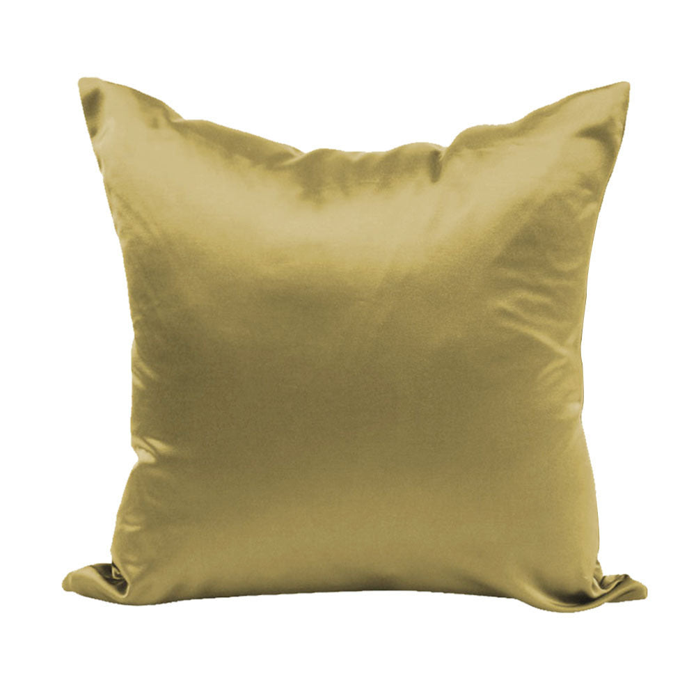 HKM-469971 Solid Color Satin Cushion Cover for Living Room - 45x45cm