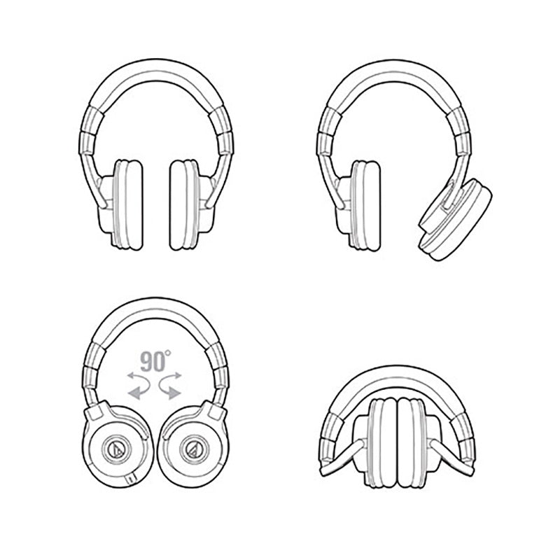 HKM-469971 Wired Over-Ear Hi-Fi Headphones with 3.5mm and 6.3mm Connectors