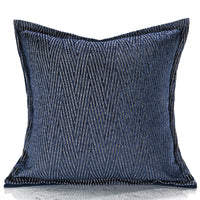 HKM-470035 Denim Blue Modern Minimalist Pillow Cover for Living Room, 45x45cm