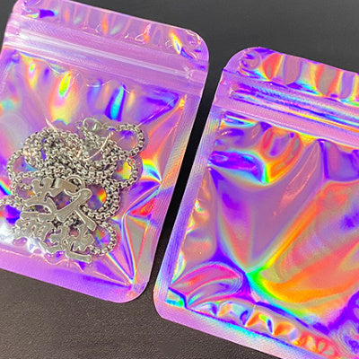 HKM-470163 Colorful Laser Internal Printing Ziplock Bag for Ornament Packaging