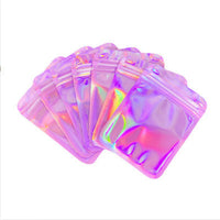 HKM-470163 Colorful Laser Internal Printing Ziplock Bag for Ornament Packaging