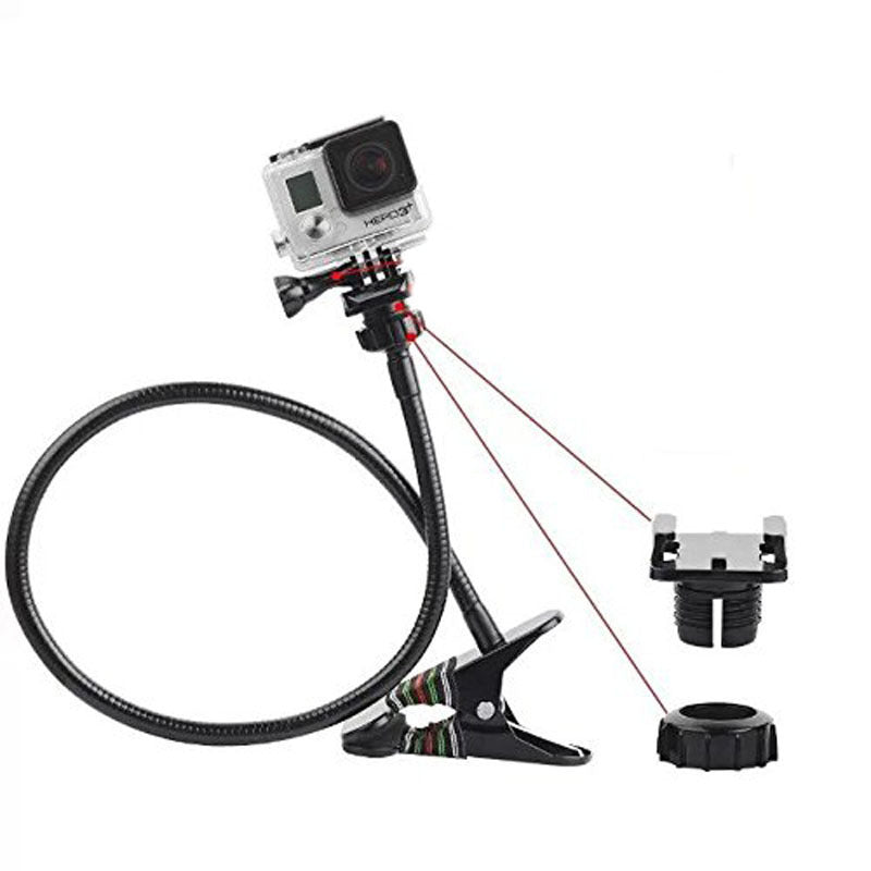 HKM-470163 Universal Hose Bracket with Metal Webcam Support and Cellphone Holder