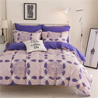 HKM-470227 Student Bedding Set - Modern Quilt Cover 4-Piece Collection for 1.2m to 2.2m Beds, Various Patterns