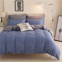 HKM-470227 Student Bedding Set - Modern Quilt Cover 4-Piece Collection for 1.2m to 2.2m Beds, Various Patterns