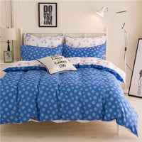 HKM-470227 Student Bedding Set - Modern Quilt Cover 4-Piece Collection for 1.2m to 2.2m Beds, Various Patterns