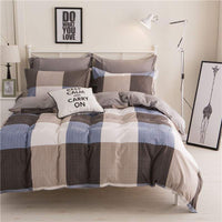 HKM-470227 Student Bedding Set - Modern Quilt Cover 4-Piece Collection for 1.2m to 2.2m Beds, Various Patterns