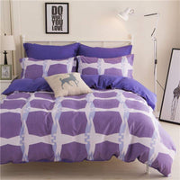 HKM-470227 Student Bedding Set - Modern Quilt Cover 4-Piece Collection for 1.2m to 2.2m Beds, Various Patterns