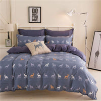 HKM-470227 Student Bedding Set - Modern Quilt Cover 4-Piece Collection for 1.2m to 2.2m Beds, Various Patterns