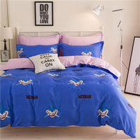 HKM-470227 Student Bedding Set - Modern Quilt Cover 4-Piece Collection for 1.2m to 2.2m Beds, Various Patterns