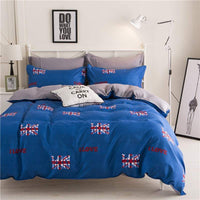 HKM-470227 Student Bedding Set - Modern Quilt Cover 4-Piece Collection for 1.2m to 2.2m Beds, Various Patterns