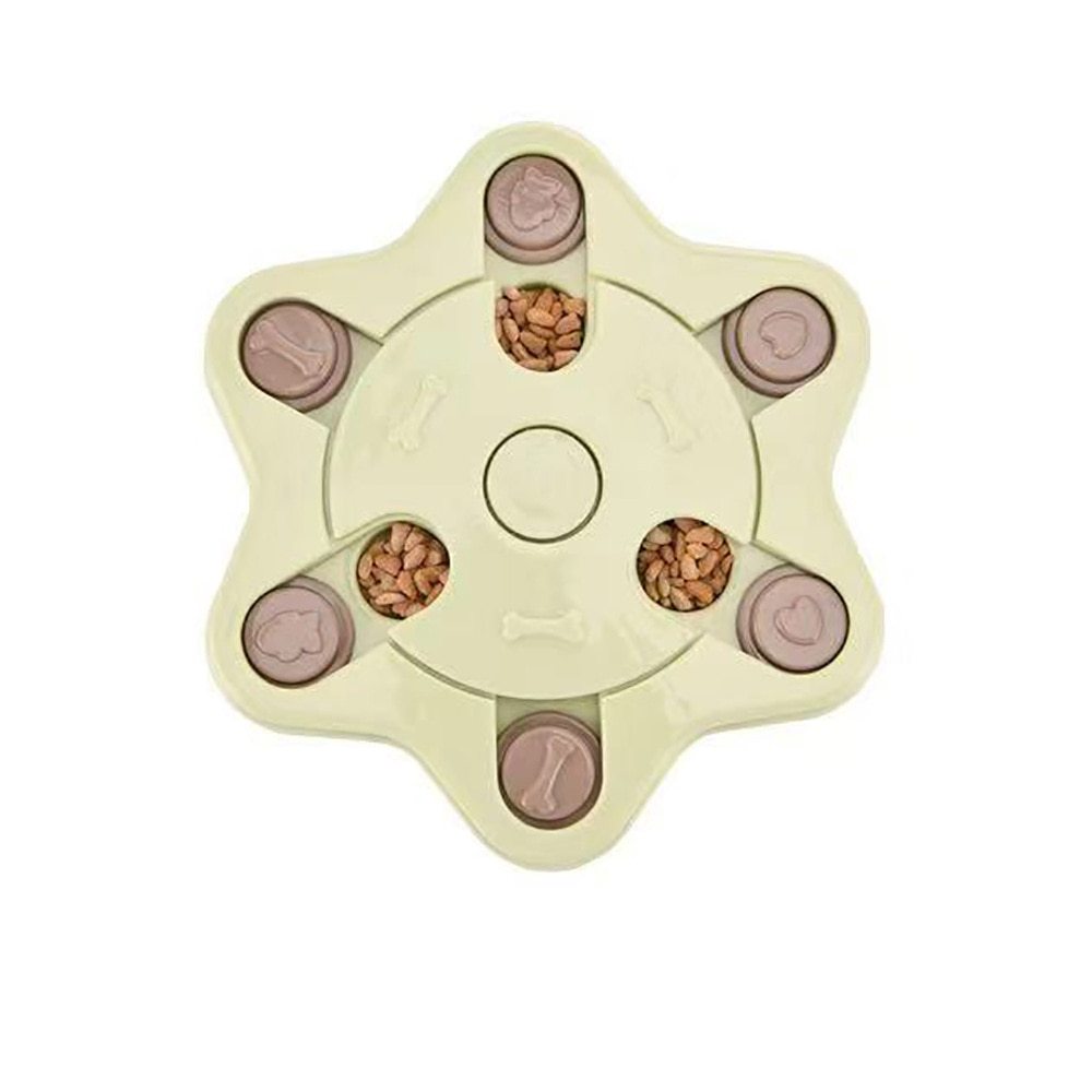 HKM-470355 Interactive Dog Feeding Toys for Boredom Relief - Educational, Durable, and Engaging Designs in Blue, Green, and Pink