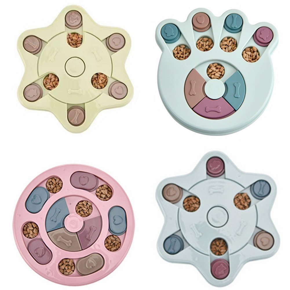 HKM-470355 Interactive Dog Feeding Toys for Boredom Relief - Educational, Durable, and Engaging Designs in Blue, Green, and Pink
