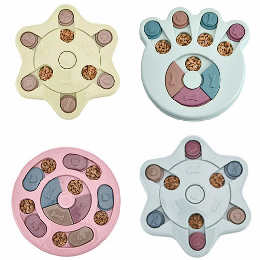 HKM-470355 Interactive Dog Feeding Toys for Boredom Relief - Educational, Durable, and Engaging Designs in Blue, Green, and Pink