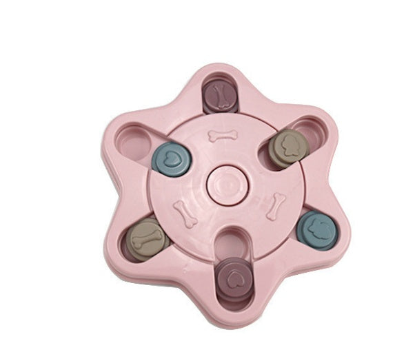 HKM-470355 Interactive Dog Feeding Toys for Boredom Relief - Educational, Durable, and Engaging Designs in Blue, Green, and Pink