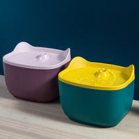 HKM-470419 Pet Cat Drinking Fountain - Removable, Washable with 2.5L Capacity and Built-in Filter, Available in Pink Purple and Green Yellow
