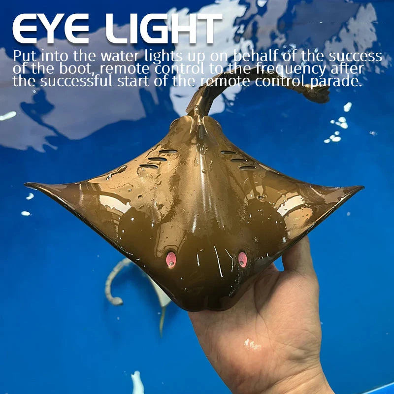 HKM-470483 Remote Control Simulation Manta Ray Toy for Swimming Pools - Water Play Activity for Ages 5 and Up