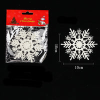HKM-470675 White Snowflake String Decorations for Christmas Parties, Set of 3 Pendants
