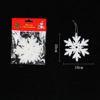 HKM-470675 White Snowflake String Decorations for Christmas Parties, Set of 3 Pendants
