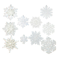 HKM-470675 White Snowflake String Decorations for Christmas Parties, Set of 3 Pendants