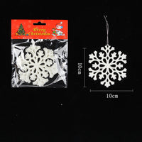 HKM-470675 White Snowflake String Decorations for Christmas Parties, Set of 3 Pendants