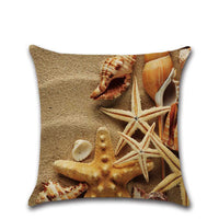 HKM-470739 Hand-Woven Macrame Cushion Cover - 45x45cm Beach Style Linen Pillowcase for Home Decor