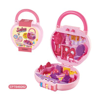 HKM-470739 Kids Makeup Role Play Set with Handbag and Suitcase for Pretend Play Ages 5-7