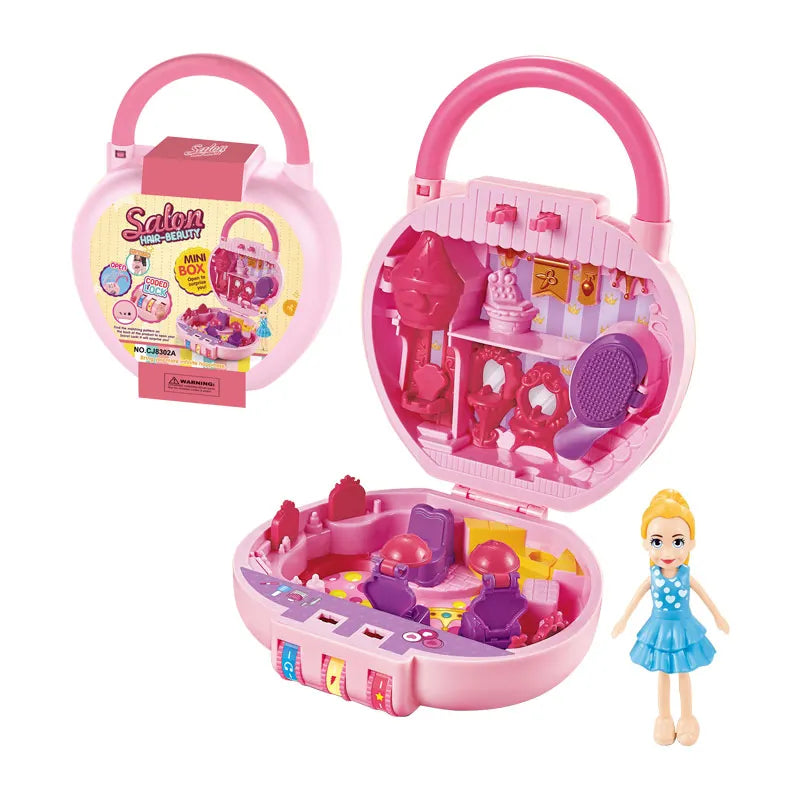 KTX-470739 Kids Makeup Role Play Set with Handbag and Suitcase for Pretend Play Ages 5-7
