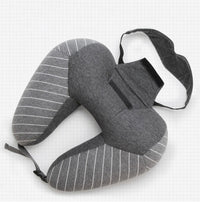 HKM-470739 U-Shaped Travel Neck Pillow with Foam Particles for Cervical Support and Lumbar Comfort