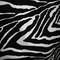 HKM-470739 Zebra Print PVC Leather Fabric for Shoes, Bags, and Luggage - 1.0mm Thickness, 137cm Width