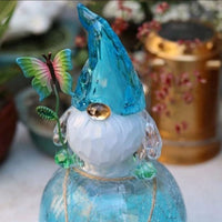 HKM-470867 Acrylic Elf Ornament for Outdoor Garden Decoration - Sky Blue Resin Craft, Modern Simplicity Design