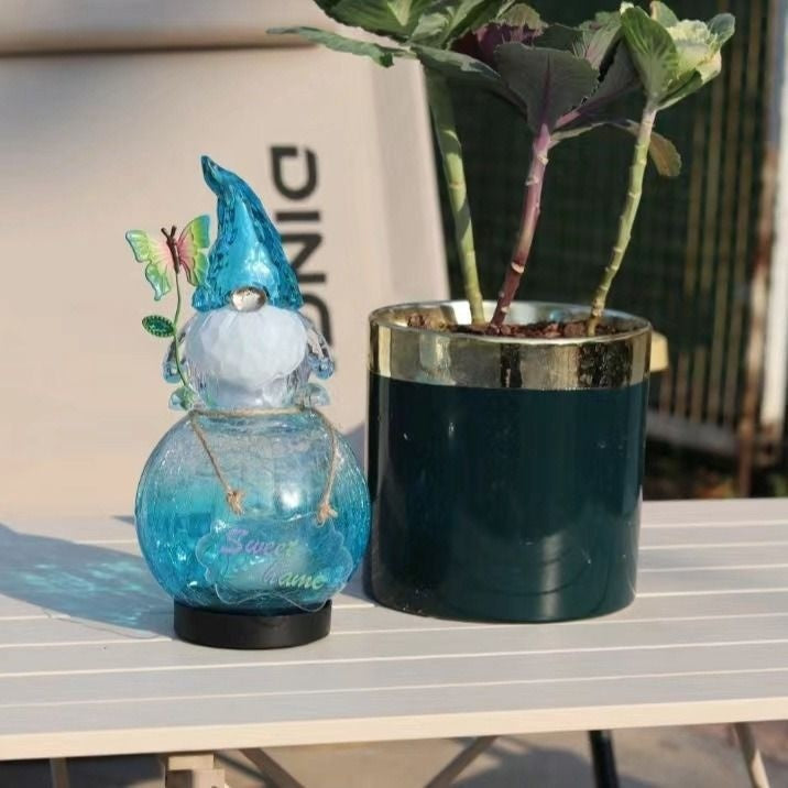HKM-470867 Acrylic Elf Ornament for Outdoor Garden Decoration - Sky Blue Resin Craft, Modern Simplicity Design